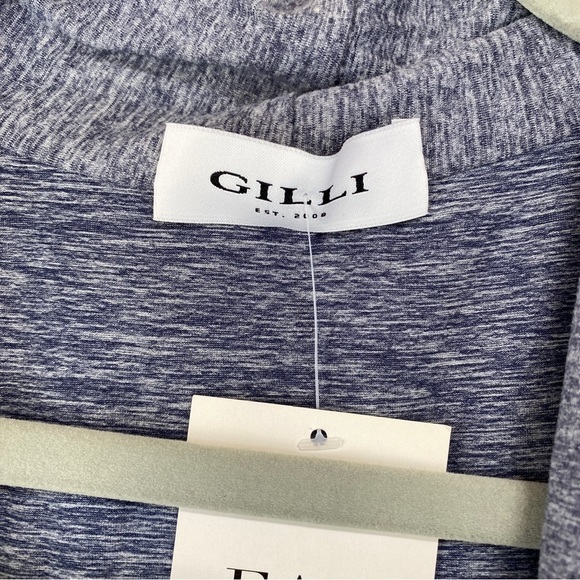 NEW Gilli Open Front Heathered Blue Cardigan Sz 1X - Picture 5 of 7